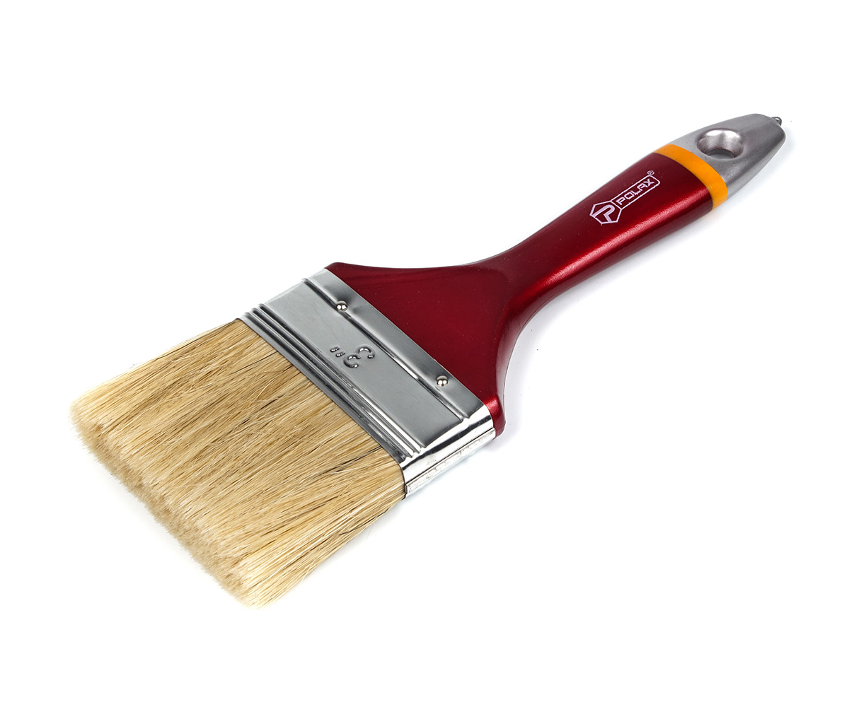 Пензель "Євро" 3"/75мм дерев`яна ручка, змішан ворс, Polax